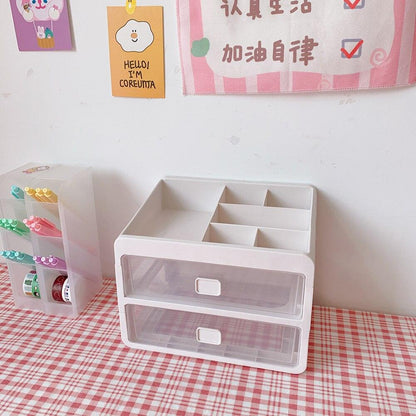 Rynx | Versatile stackable desk organizer with drawer and brush holder for a tidy workspace