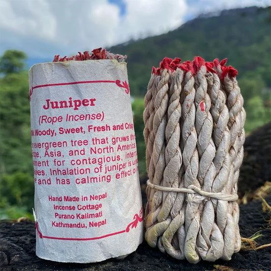 Rynx | 40pcs Handmade Nepal Rope Incense - White Sage and Cedar Aromatherapy, Sandalwood Fragrance for Yoga and Meditation