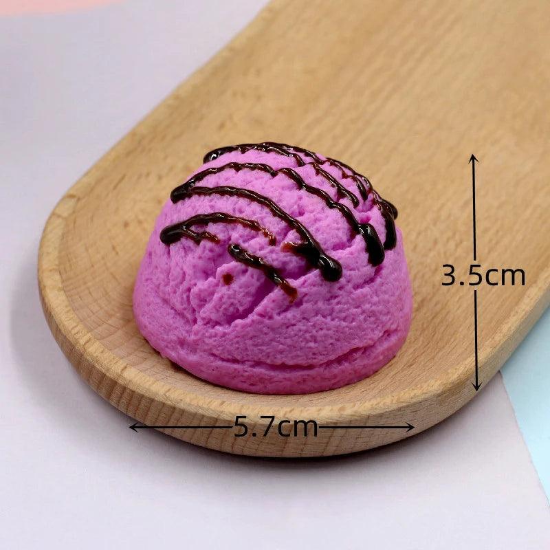 Rynx | Life-like resin ice cream cone model - Realistic fake dessert decoration for photography and home decor