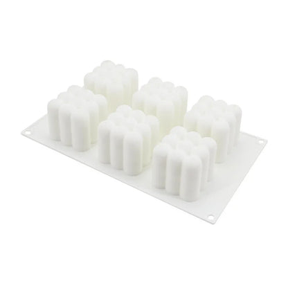 Rynx | 6 Cavity Large Bubble Silicone Mold – Candle, Mousse Cake, Chocolate, & Aromatherapy Soap Making Supplies for Home Decor