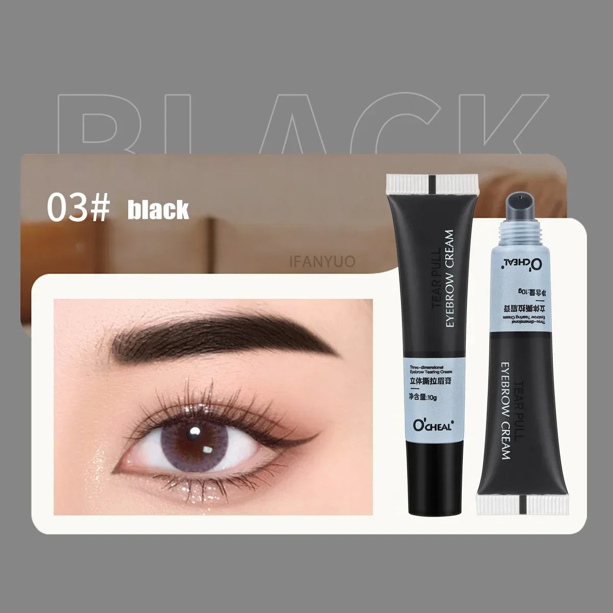 Rynx | 15-Minute Quick Henna Eyelash Eyebrow Coloring Toning Professional Easy Coloring Gel Eyelashes Brown Black Color Toning Cream Set Eyebrows Suitable
