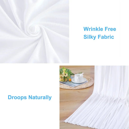 Rynx | 2PCS Sage Green Background Curtain for Party Wedding Wrinkle-free Photo Curtain Background Drapes Fabric Decoration for Baby Shower