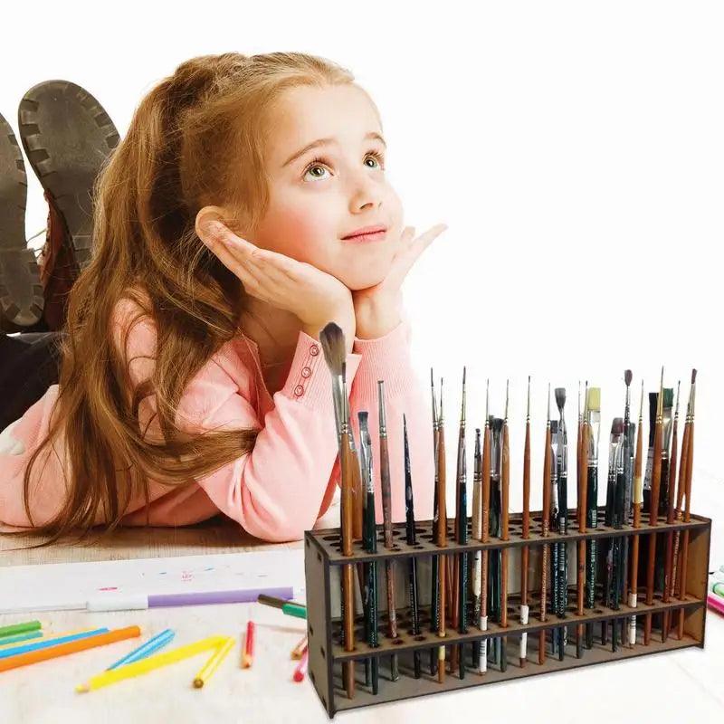 Rynx | Sustainable Wooden Workplace Organizer - Stylish Caddy for Paintbrushes and Tools