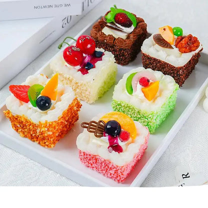 Rynx | Playful Set of 6 Colorful PU Foam Cake Magnets for Creative Home Styling and Photography