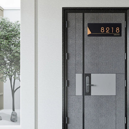 Rynx | Acrylic Modern Door Plate - Customizable Shop Sign with House Number, Family Name, and Address for Home, Office, or Hotel