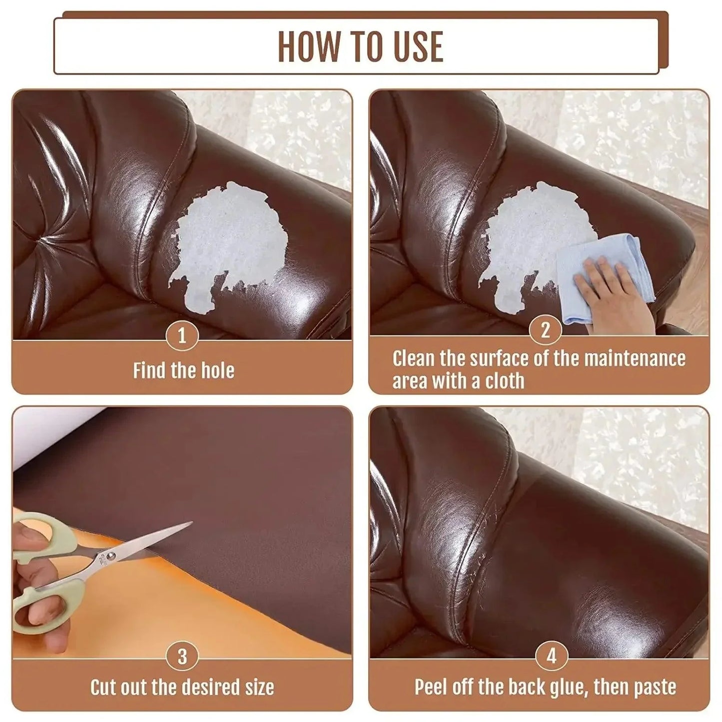 Rynx | Leather Restoration Sticker - Effortless Upgrade for Furniture and Accessories