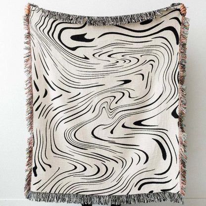 Rynx | abstract waves throw blanket