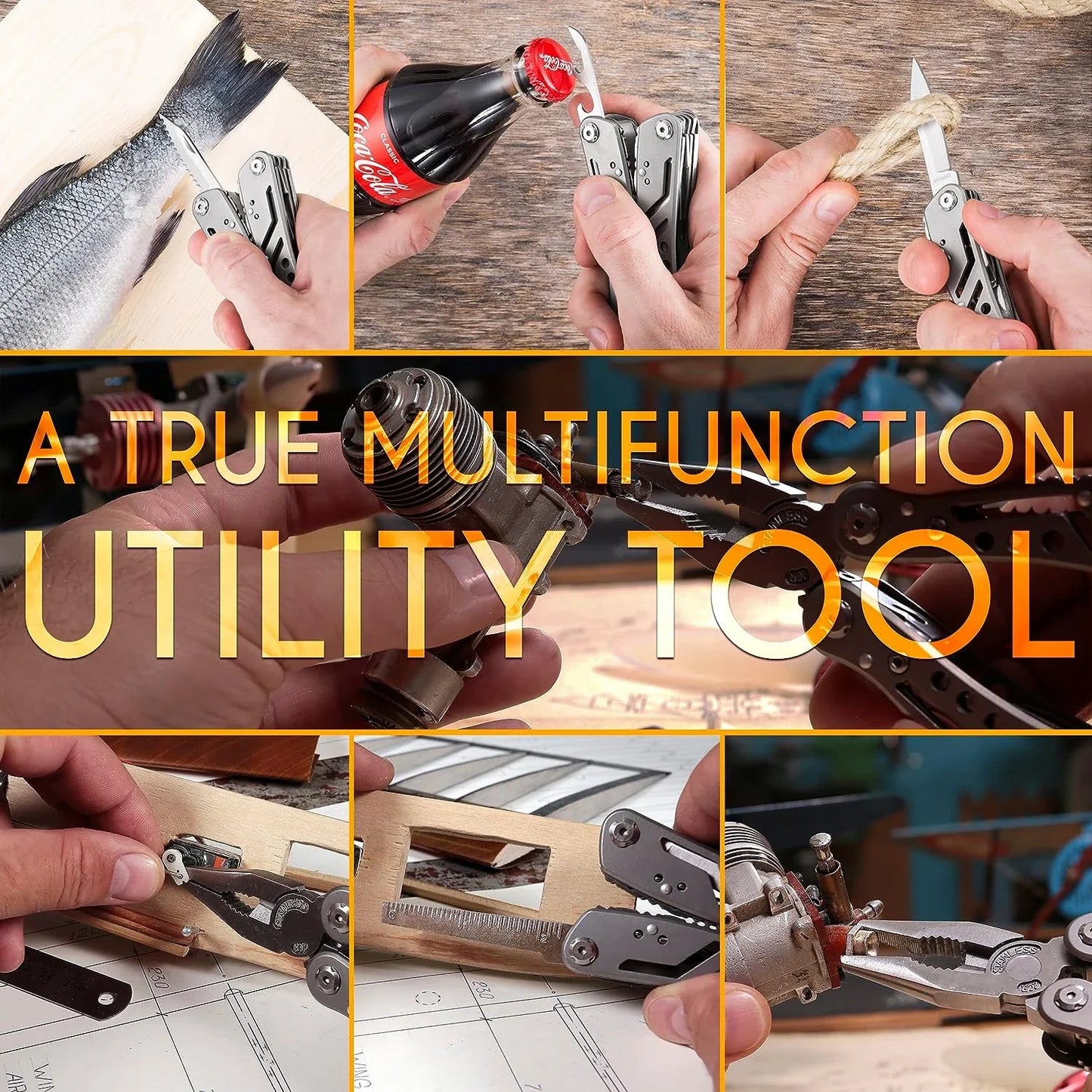 Rynx | 24-in-1 Multifunctional Universal Diagonal Pliers - Professional Electrician Wire Cutters, Durable Anti-Slip Repair Tools