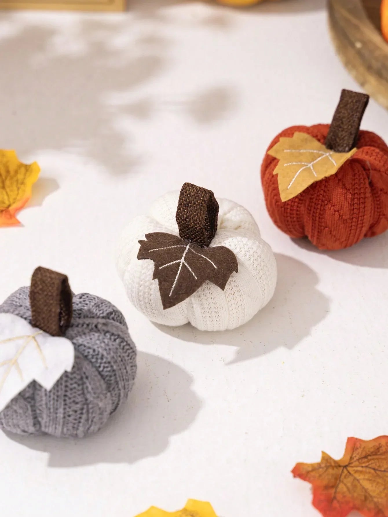 Rynx | 1PC Home ornaments Thanksgiving Harvest Festival knitted pumpkin can be used as ornaments, banners, pennants, and flags
