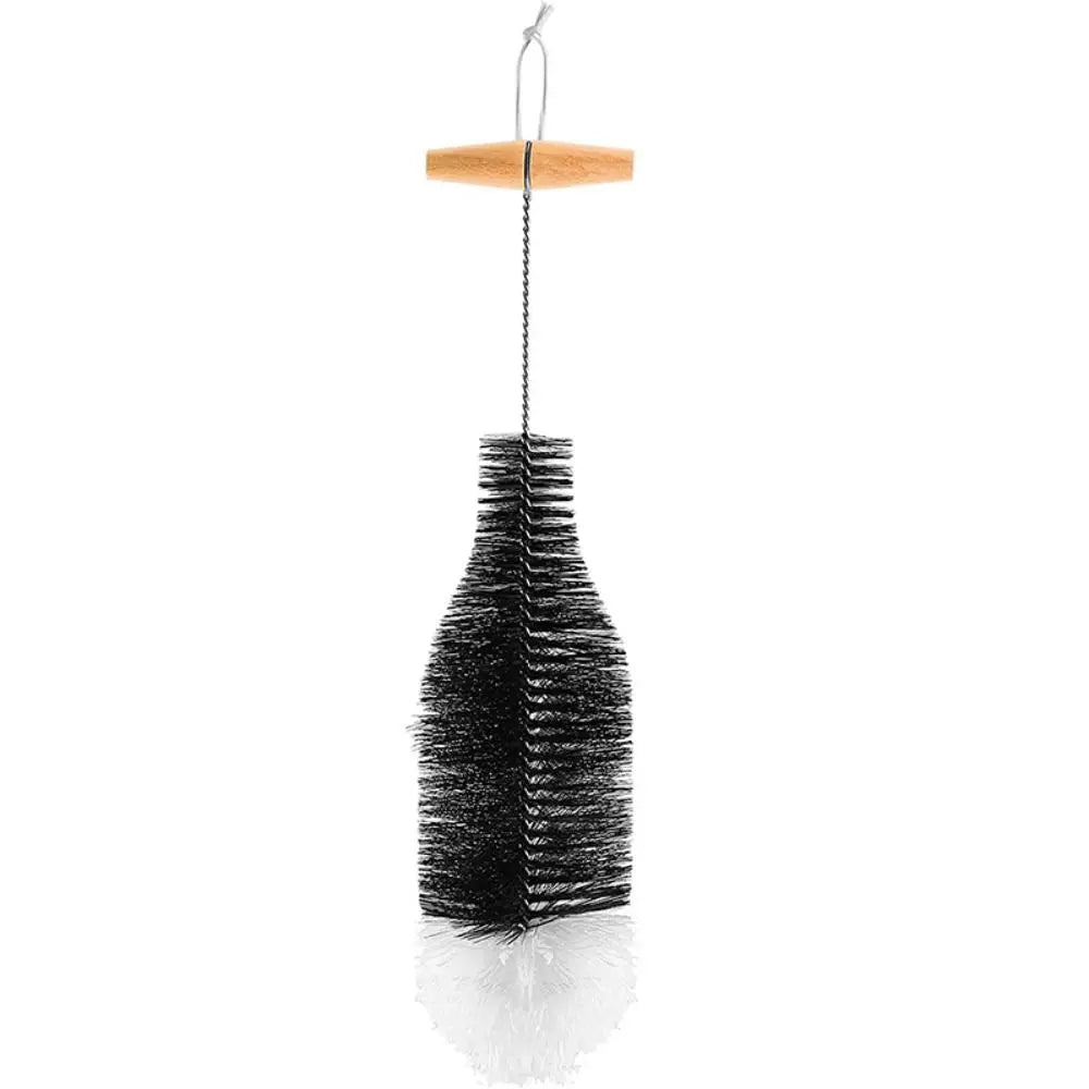 Rynx | Beechwood Handled Soda Stream Bottle Brush | Glassware & Jars Cleaner | Kitchen Cleaning Tool for Drinkware & Wineglass Bottles
