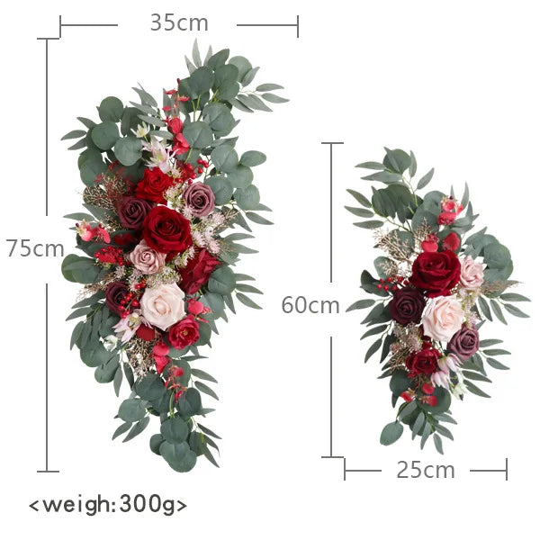 Rynx | Dusty Rose Wedding Arch Flower Decoration for Country Wedding Ceremony Floral Garland Reception Background Decoration