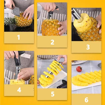 Rynx | Stainless Steel Pineapple Cutter Pineapple Peeler Spiral Cutter