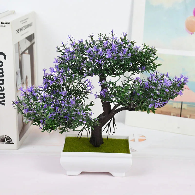 Rynx Artificial Plants Bonsai Small Tree Pot Fake Plant Flowers Potted Plants Ornaments For Home Room Table Decoration Hotel Garden Decor