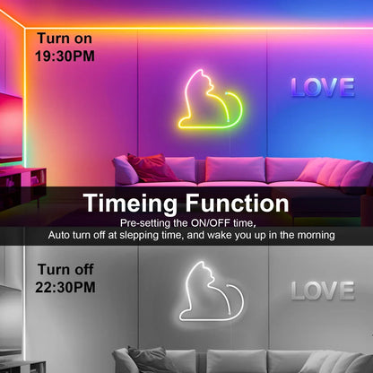 Rynx | - LED RGB strip - Neon ambiance - Music synchronization - USB - TV and bedroom decoration