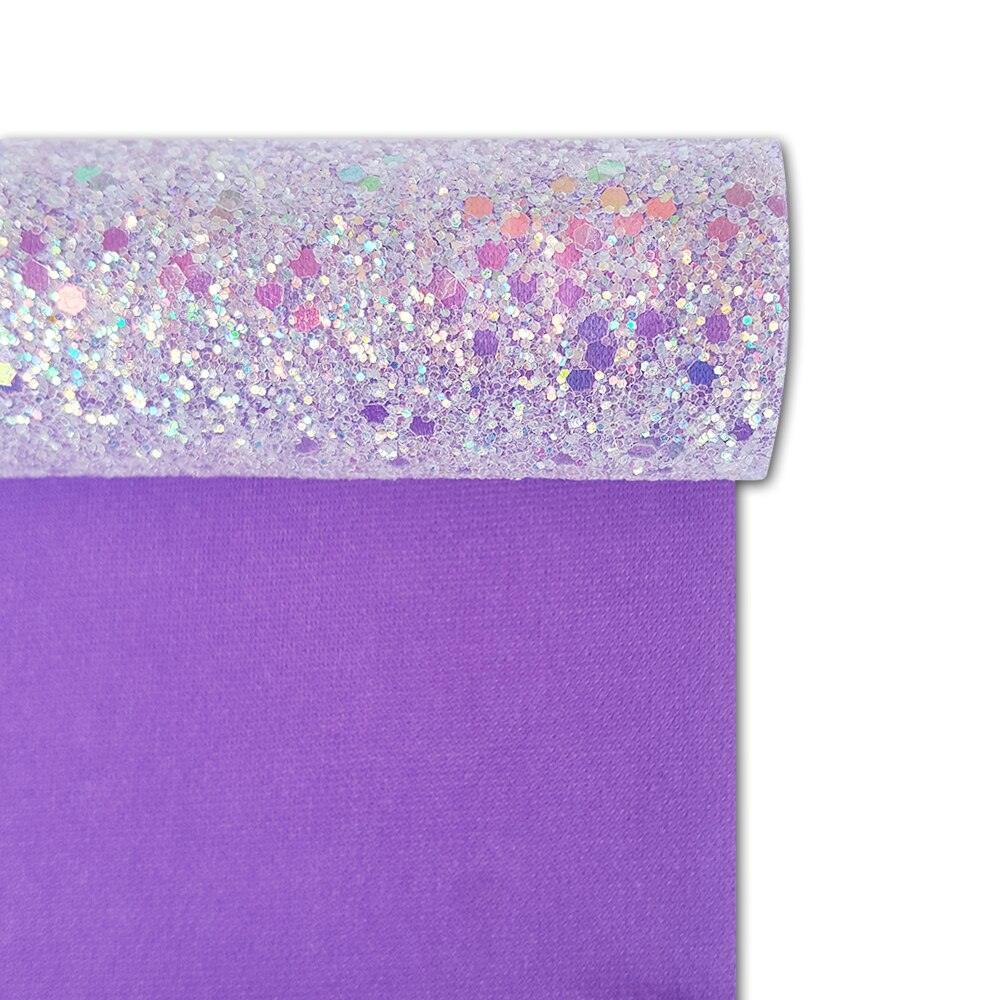 Rynx | Sparkling Purple Chunky Glitters Fabric Roll - Must-Have for Creative DIY Projects