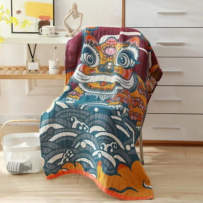 Rynx | botanical print blanket
