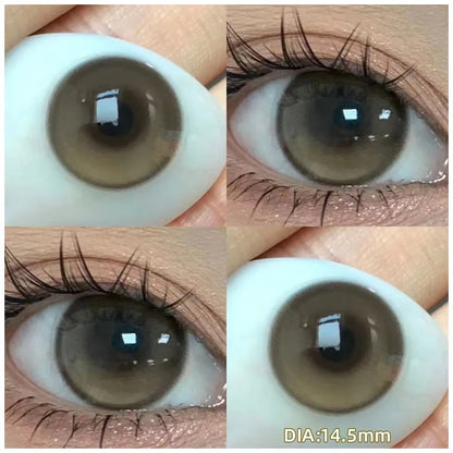 Rynx | 1 Pair (2 pieces) Prescription glasses with diopters colored contact lenses for eye beauty blue green eye color lenses nearsightedness