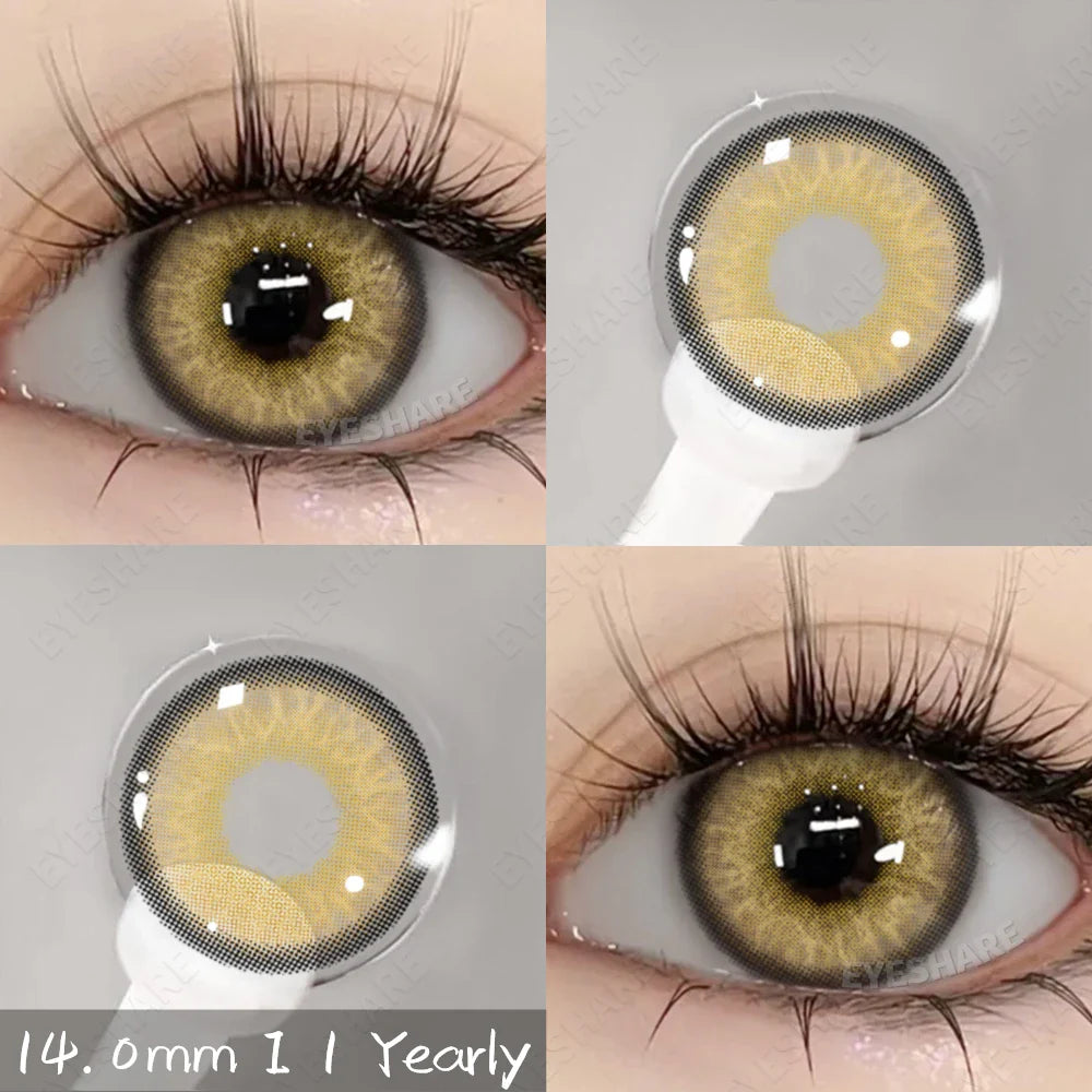 Rynx | New natural colors contact lenses for the eyes 2pcs./1pair colored beautiful pupil color lenses yearly brown eyes contact