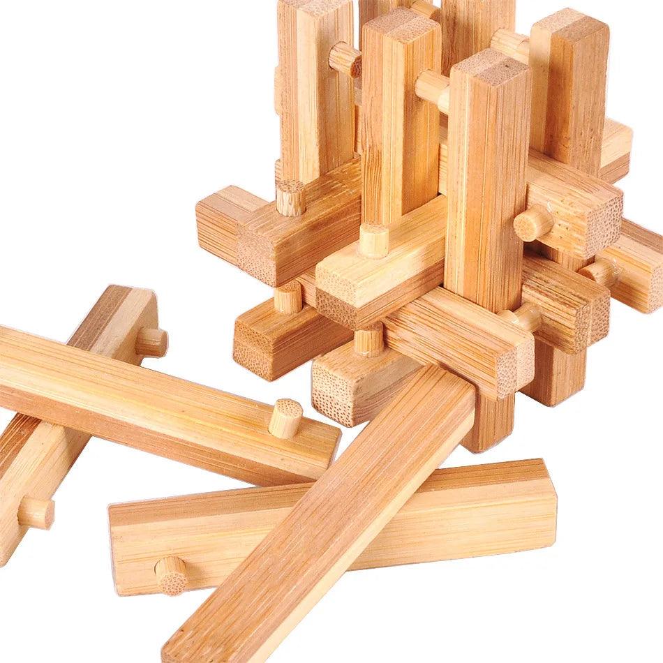Rynx | Bamboo Kong Ming Lock Puzzle - Creative 3D Logic Challenge for Kids