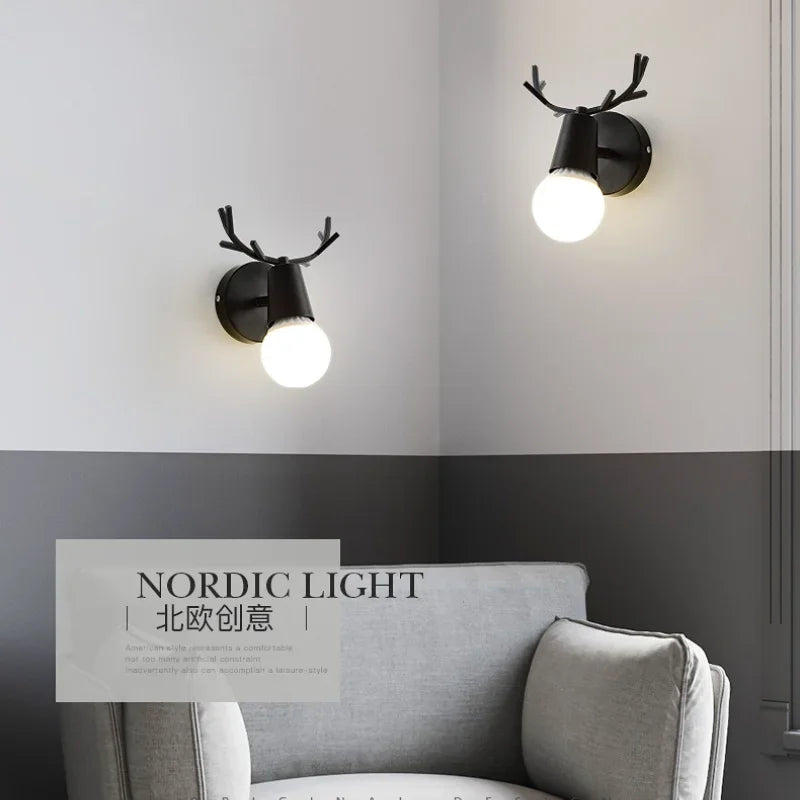 Rynx | AntlerGlow - Modern Adjustable Children's Room Wall Lamp