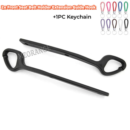 Rynx | 2x Front Seat Belt Holder Extension Guide Hooks – For Ford Mustang EcoBoost GT 2015-2021, Car Accessories