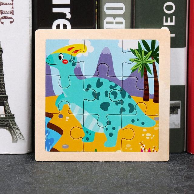 Rynx | Animal Adventure Wooden Tangram Puzzle Set - Creative Learning Toy for Children