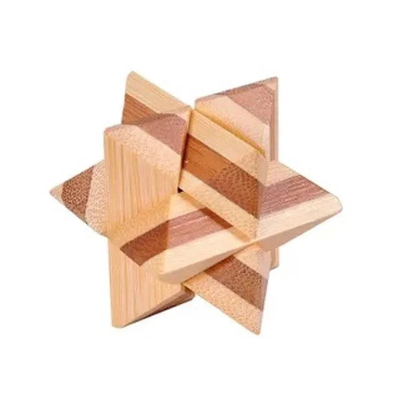Rynx | Bamboo Kong Ming Lock Puzzle - Creative 3D Logic Challenge for Kids