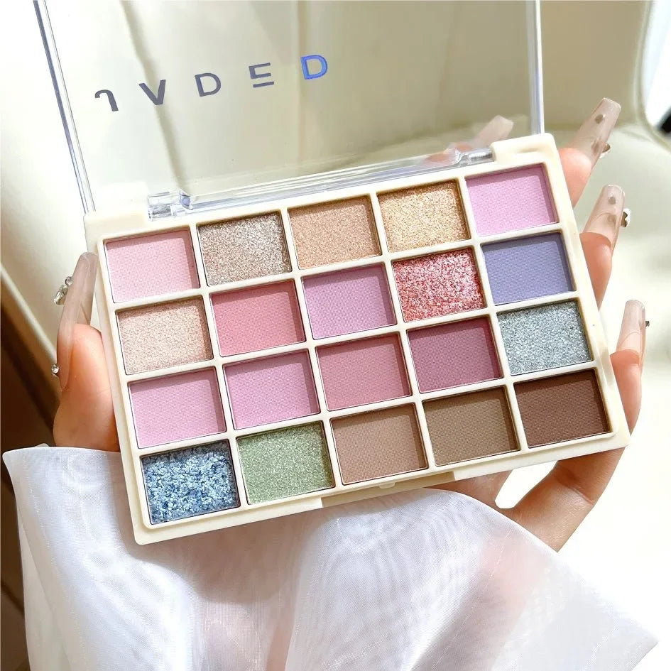 Rynx | 20 Colors Lavender Eyeshadow Palette Gradient Low Saturation Matte Pearlescent Eye Pigments Contour Shadow Plate Shimmer Eyeshadow