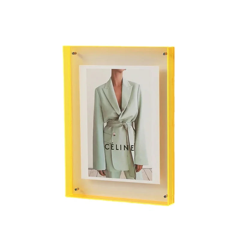 Rynx | FrameLuxe Double-Sided Acrylic Photo Frame | Transparent & Modern | Magnetic | Ideal for Home & Office