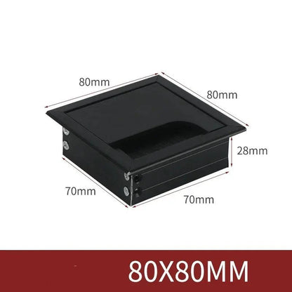 Rynx | Slim Rotatable Aluminum Table Cable Management Grommet with Flip-Top Access