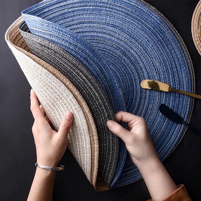 RYNX | 6-piece set anti-slip round placemats