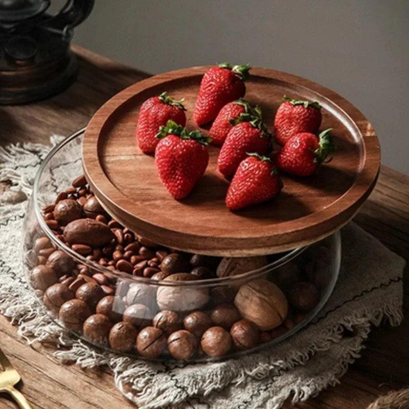 Rynx | Stylish eco-friendly glass storage jars with acacia wood lids for chic kitchen organization