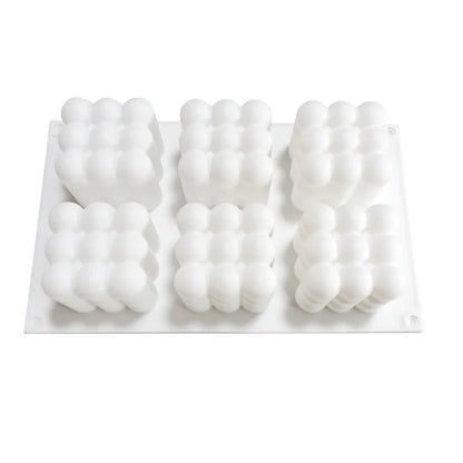 Rynx | 6 Cavity Large Bubble Silicone Mold – Candle, Mousse Cake, Chocolate, & Aromatherapy Soap Making Supplies for Home Decor