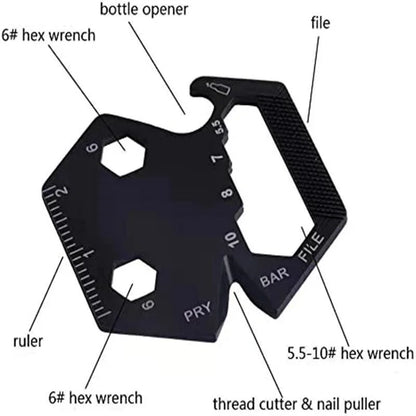 Rynx | Multifunctional Hexagon Coin Outdoor EDC Tool - Folding Coin Knife Keychain with Screwdriver, Pocket Mini Coltello Gear