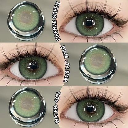 Rynx | New Fashion Colored Contact Lenses Naturally Brown Contact Blue Lenses Gray Pupils Cosmetic Colored Lenses Green Eye Lenses