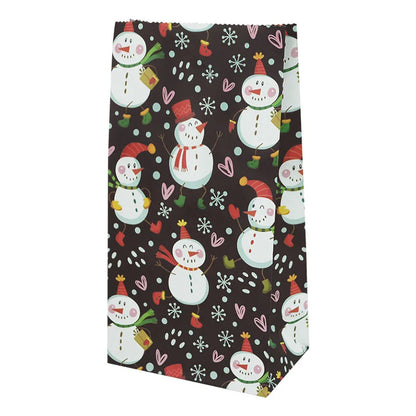 Rynx 10 pieces kraft paper candy cookie bags Santa snowman Christmas gift packaging bags Xmas Navidad New Year party decoration supplies