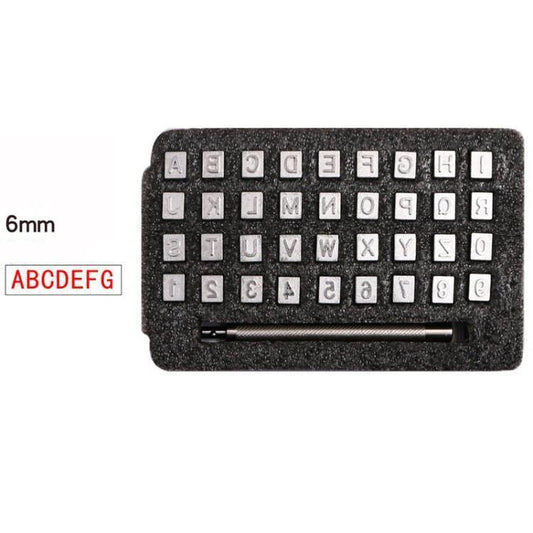 Rynx | Adjustable Metal Stamp Set for Leathercraft: Alphabet and Number Impressions