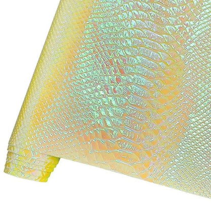 Rynx | Iridescent Holographic Snake Skin PU Leather Craft Roll for Creative DIY Adventures