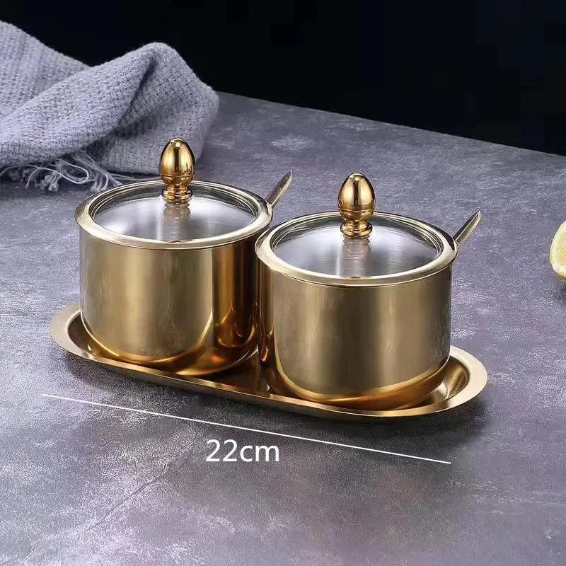 Rynx | Elegant stainless steel spice set with wasabi bowl - Ideal for hotpot, dips and more