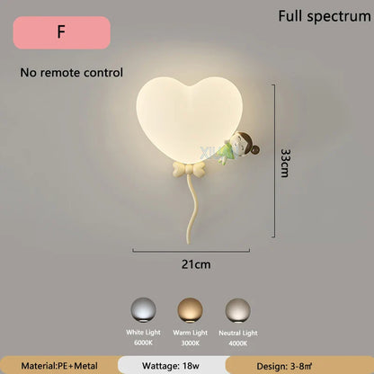 Rynx | LoveLight - Pink Crown Sky Heart Design LED Bed Lamp