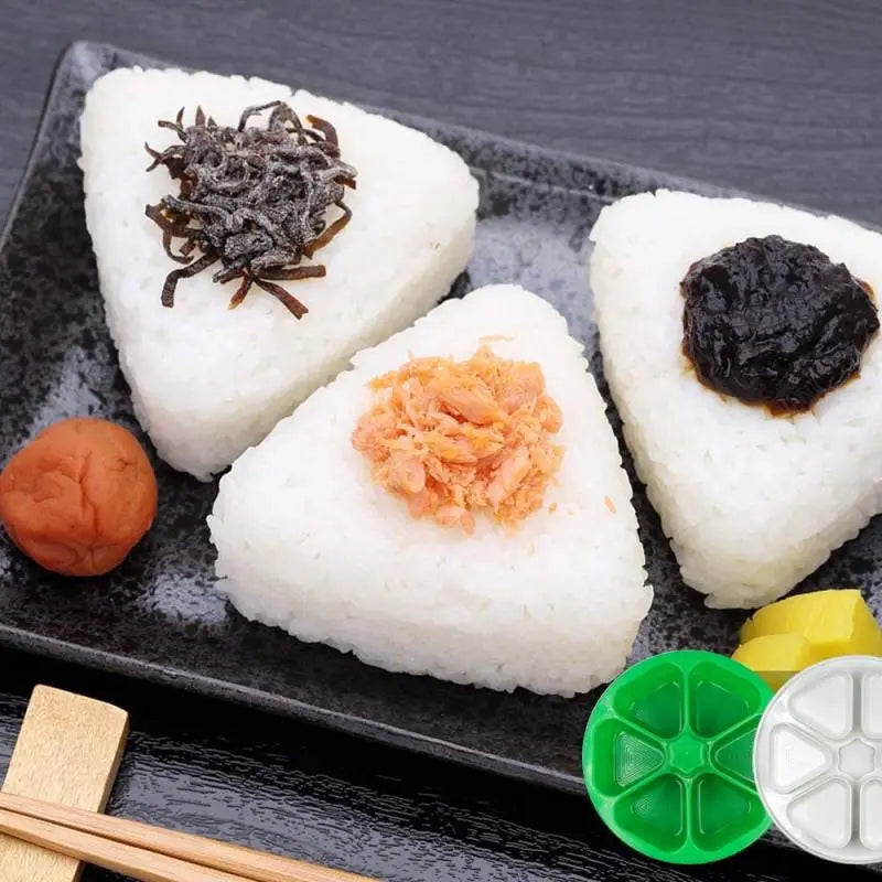 Rynx | Triangular Sushi Maker Kit - DIY Onigiri Rice Ball Press and Mold for Japanese Bento Box Kitchen Tools