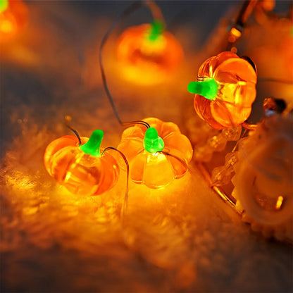Rynx | Pumpkin Horror Eyes LED String Lights Portable USB 20 40 LEDs Halloween Party Decoration For Home Bar Atmosphere Decor
