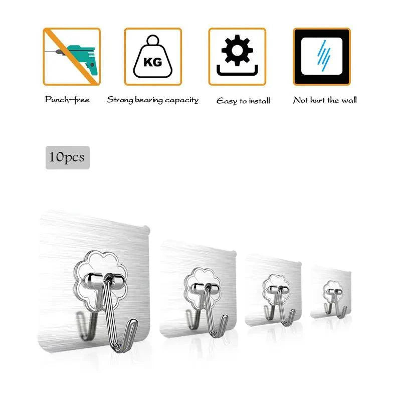 Rynx | Moisture-resistant Wall Hook Set for Seamless Kitchen and Bathroom Organization
