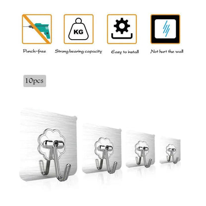 Rynx | Moisture-resistant Wall Hook Set for Seamless Kitchen and Bathroom Organization