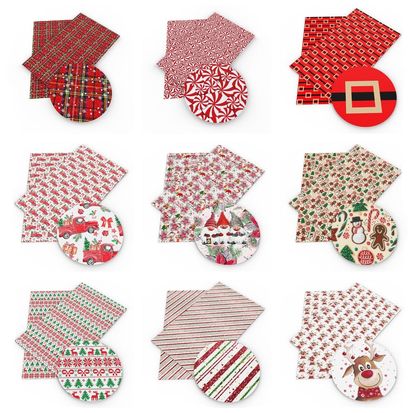 Rynx | Crimson Holiday Faux Leather Craft Set - DIY Festive Fabric Set