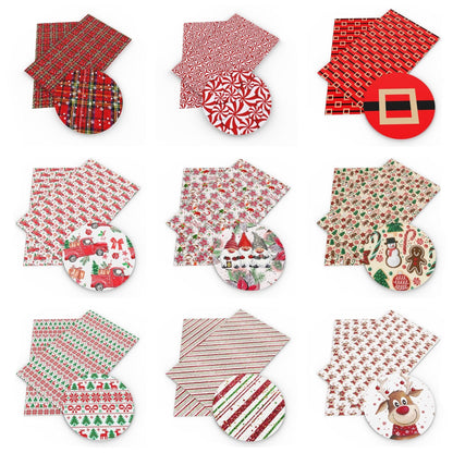 Rynx | Crimson Holiday Faux Leather Craft Set - DIY Festive Fabric Set