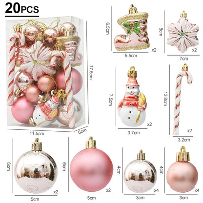 Rynx Christmas Tree Ornaments Red Candy Cane Hanging Decoration Large Pendants Set Christmas Decorations For Home 2024 Natal Navidad New Year