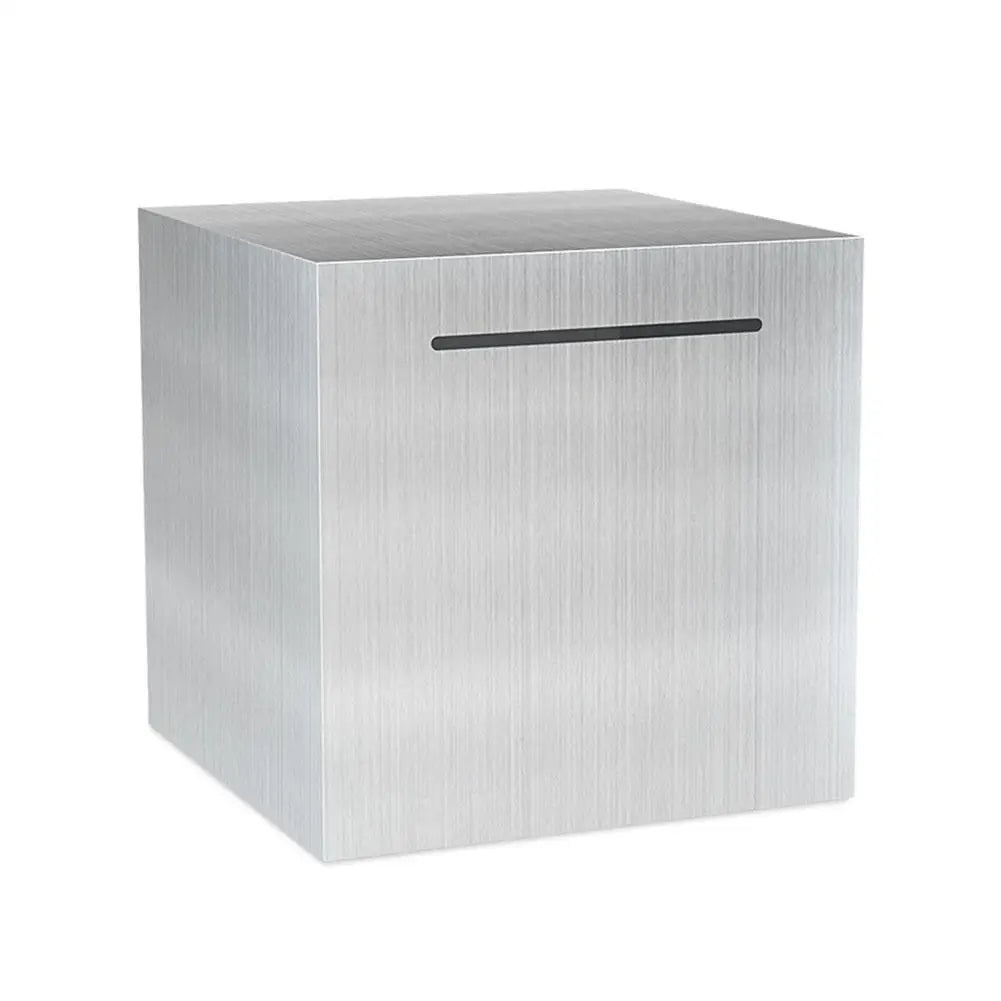 Rynx | Stainless Steel Piggy Bank - Large-Capacity Coin Box with 'Only In, No Export' Design for Kids' Money Savings