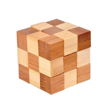 Rynx | Bamboo Kong Ming Lock Puzzle - Creative 3D Logic Challenge for Kids