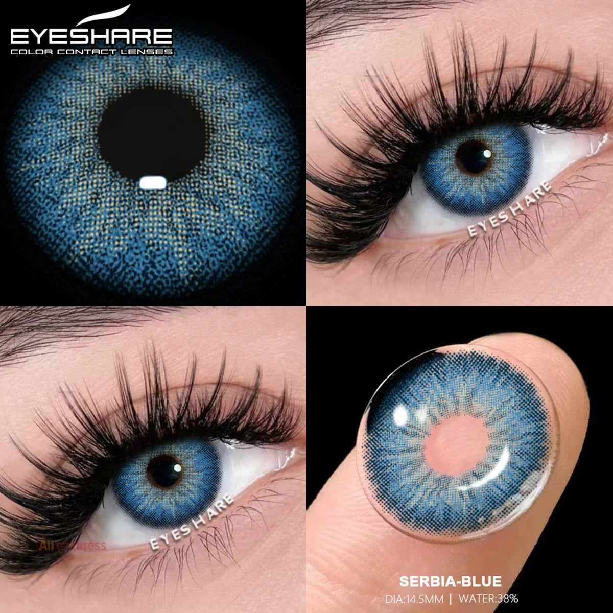 Rynx | 1 Pair Colored Contact Lenses Green Contact Fashion Blue Contact Gray Beautiful Pupils Brown Colored Lenses Yearly